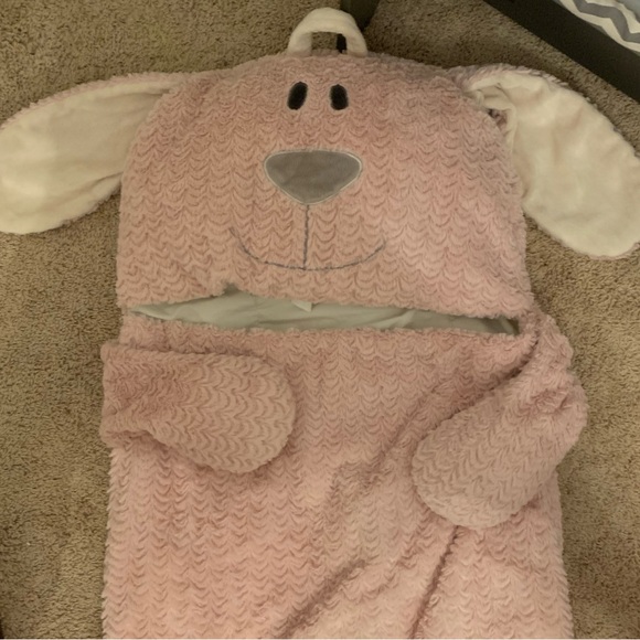 Demdaco Nat & Jules Belina Bunny Plush Sleeping Bag - Picture 5 of 9